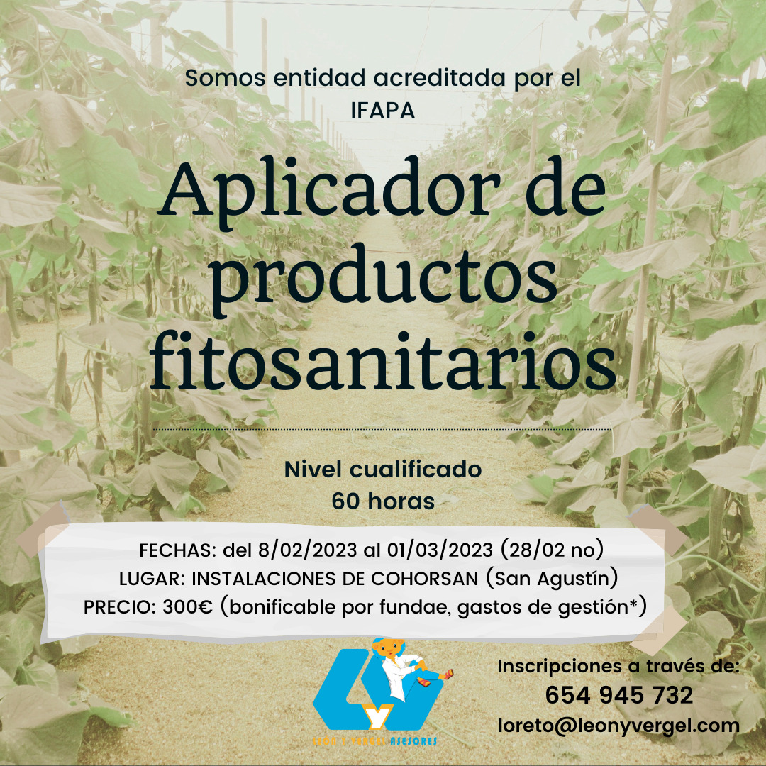 Curso de aplicador de productos fitosanitarios